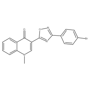 3-(3-(4-bromophenyl)-1,2,4-oxadiazol-5-yl)-1-methylquinolin-4(1H)-one结构式