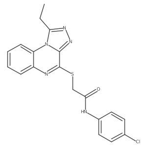 N-(4-Chlorophenyl)-2-({1-ethyl-[1,2,4]triazolo[4,3-A]quinoxalin-4-YL}sulfanyl)acetamide结构式