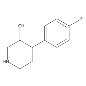(3RS,4RS)-4-(4-fluorophenyl)-piperidin-3-ol Structure