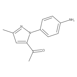 1-(1-(4-Aminophenyl)-3-methyl-1H-pyrazol-5-yl)ethanone结构式
