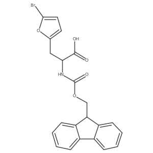 3-(5-bromofuran-2-yl)-2-({[(9H-fluoren-9-yl)methoxy]carbonyl}amino)propanoic acid Structure