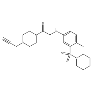 2-{[4-Methyl-3-(piperidine-1-sulfonyl)phenyl]amino}-1-[4-(prop-2-yn-1-yl)piperazin-1-yl]ethan-1-one结构式