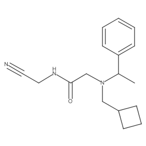 N-(Cyanomethyl)-2-[cyclobutylmethyl(1-phenylethyl)amino]acetamide结构式