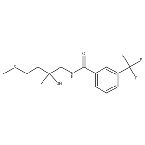 N-(2-hydroxy-2-methyl-4-(methylthio)butyl)-3-(trifluoromethyl)benzamide结构式
