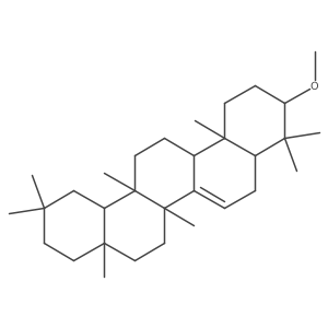 26-Norolean-7-ene, 3-methoxy-13-methyl-, (3I(2),13I+/-,14I(2))-结构式