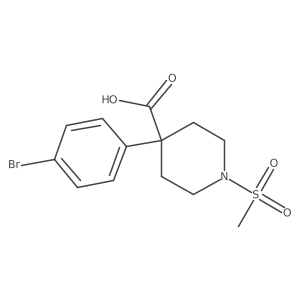 4-(4-Bromophenyl)-1-methylsulfonylpiperidine-4-carboxylic acid Structure