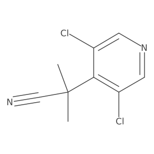 2-(3,5-Dichloropyridin-4-yl)-2-methylpropanenitrile结构式