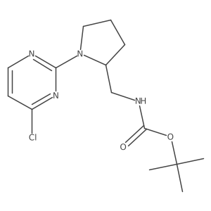 Tert-butyl ((1-(4-chloropyrimidin-2-yl)pyrrolidin-2-yl)methyl)carbamate结构式