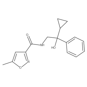 N-(2-cyclopropyl-2-hydroxy-2-phenylethyl)-5-methylisoxazole-3-carboxamide Structure