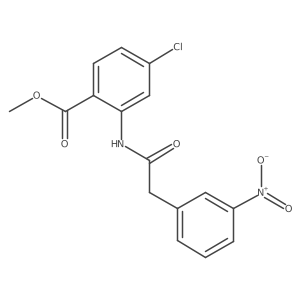 Methyl 4-chloro-2-(3-nitrophenyl)acetamidobenzoate Structure