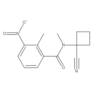N-(1-cyanocyclobutyl)-N,2-dimethyl-3-nitrobenzamide结构式