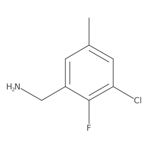 3-Chloro-2-fluoro-5-methylbenzylamine结构式