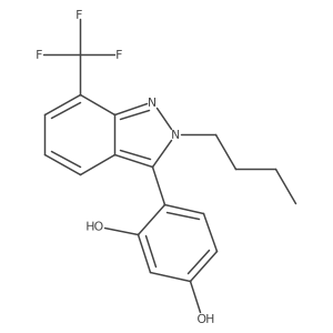 1,3-Benzenediol, 4-[2-butyl-7-(trifluoroMethyl)-2H-indazol-3-yl]-结构式