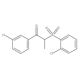 1-Propanone, 1-(3-chlorophenyl)-2-[(2-chlorophenyl)sulfonyl]-结构式