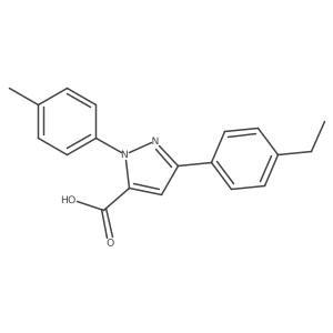 3-(4-ethylphenyl)-1-(p-tolyl)-1H-pyrazole-5-carboxylic acid Structure