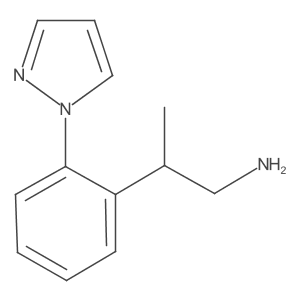 2-[2-(1H-pyrazol-1-yl)phenyl]propan-1-amine结构式