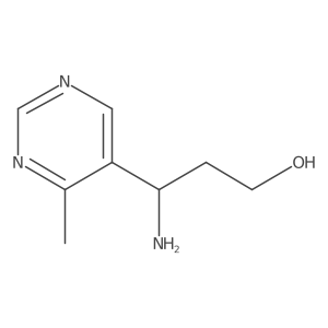 3-Amino-3-(4-methylpyrimidin-5-yl)propan-1-ol结构式