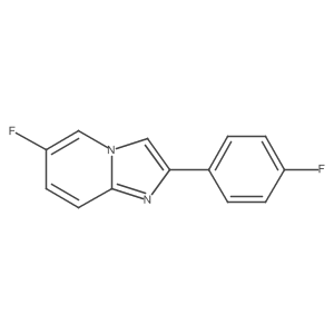 6-Fluoro-2-(4-fluorophenyl)imidazo[1,2-a]pyridine结构式