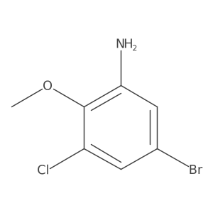 5-Bromo-3-chloro-2-methoxyaniline Structure
