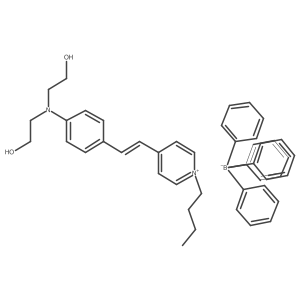 4-(2-{4-[Bis(2-hydroxyethyl)amino]phenyl}ethenyl)-1-butylpyridinium tetraphenylborate Structure