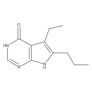 5-Ethyl-6-propyl-3,7-dihydropyrrolo[2,3-d]pyrimidin-4-one结构式