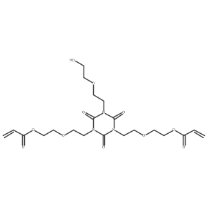 Poly(oxy-1,2-ethanediyl), I-hydroxy-Ia(2),Ia(2)a(2)-bis[(1-oxo-2-propen-1-yl)oxy]-I+/-,I+/-a(2),I+/-a(2)a(2)-[(2,4,6-trioxo-1,3,5-triazine-1,3,5(2H,4H,6H)-triyl)tri-2,1-ethanediyl]tris- Structure