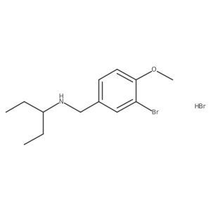 N-(3-bromo-4-methoxybenzyl)-3-pentanamine hydrobromide结构式