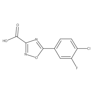 5-(4-Chloro-3-fluorophenyl)-1,2,4-oxadiazole-3-carboxylic acid结构式