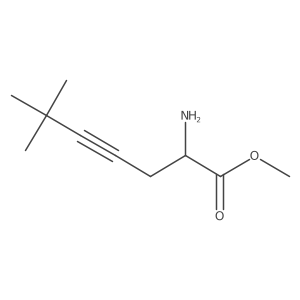 Methyl 2-amino-6,6-dimethylhept-4-ynoate结构式