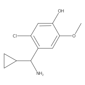 Phenol, 4-(aminocyclopropylmethyl)-5-chloro-2-methoxy- Structure