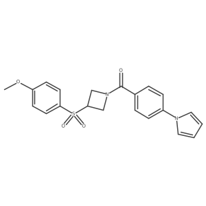 (4-(1H-pyrrol-1-yl)phenyl)(3-((4-methoxyphenyl)sulfonyl)azetidin-1-yl)methanone Structure