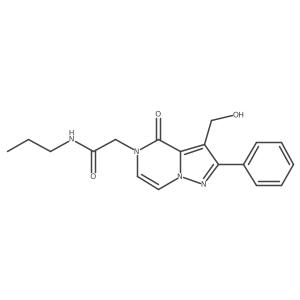 2-[3-(hydroxymethyl)-4-oxo-2-phenylpyrazolo[1,5-a]pyrazin-5(4H)-yl]-N-propylacetamide结构式