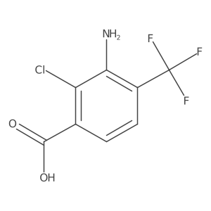 3-Amino-2-chloro-4-(trifluoromethyl)benzoic acid Structure