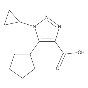 5-Cyclopentyl-1-cyclopropyl-1H-1,2,3-triazole-4-carboxylic acid结构式