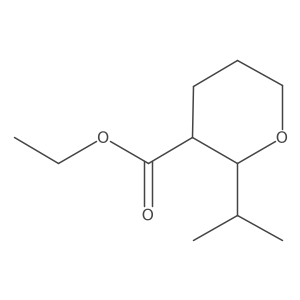 Ethyl 2-(propan-2-yl)oxane-3-carboxylate结构式