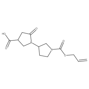 5-Oxo-1-{1-[(prop-2-en-1-yloxy)carbonyl]pyrrolidin-3-yl}pyrrolidine-3-carboxylic acid Structure