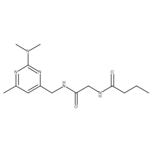 N-(2-(((2-(dimethylamino)-6-methylpyrimidin-4-yl)methyl)amino)-2-oxoethyl)butyramide Structure