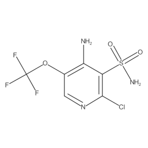 4-Amino-2-chloro-5-(trifluoromethoxy)pyridine-3-sulfonamide Structure