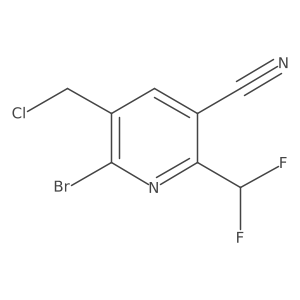 6-bromo-5-(chloromethyl)-2-(difluoromethyl)pyridine-3-carbonitrile结构式