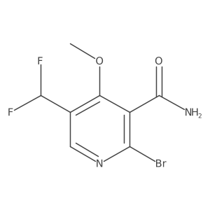 2-Bromo-5-(difluoromethyl)-4-methoxynicotinamide Structure