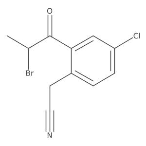 2-(2-Bromopropanoyl)-4-chlorophenylacetonitrile Structure