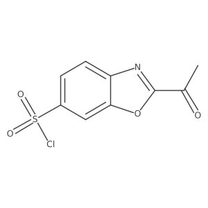 2-Acetyl-6-benzoxazolesulfonyl chloride结构式