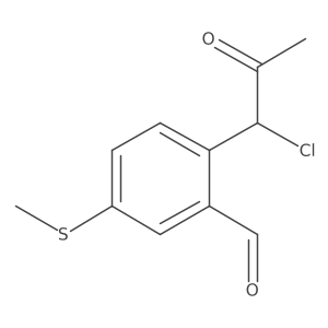 2-(1-Chloro-2-oxopropyl)-5-(methylthio)benzaldehyde结构式
