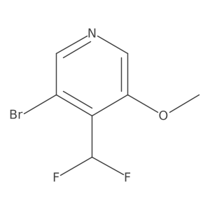 3-Bromo-4-(difluoromethyl)-5-methoxypyridine结构式