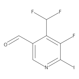 4-(Difluoromethyl)-5-fluoro-6-iodonicotinaldehyde结构式