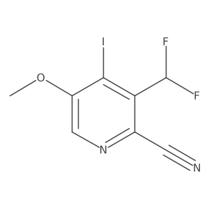 3-(Difluoromethyl)-4-iodo-5-methoxypicolinonitrile Structure