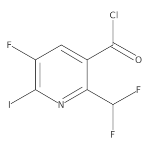 2-(Difluoromethyl)-5-fluoro-6-iodopyridine-3-carbonyl chloride Structure