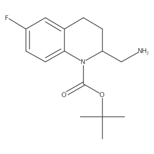 tert-Butyl 2-(aminomethyl)-6-fluoro-1,2,3,4-tetrahydroquinoline-1-carboxylate Structure