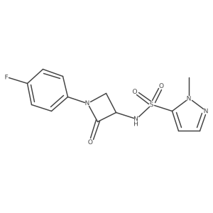 N-[1-(4-fluorophenyl)-2-oxoazetidin-3-yl]-1-methyl-1H-pyrazole-5-sulfonamide Structure