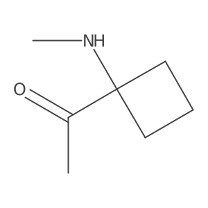 1-[1-(Methylamino)cyclobutyl]ethan-1-one结构式
